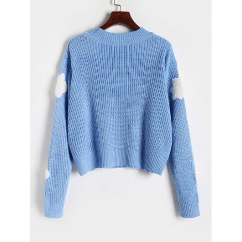 Fluffy Cloud Drop Shoulder Sweater