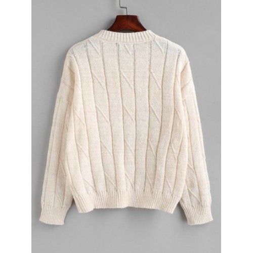 Metallic Thread Drop Shoulder Sweater