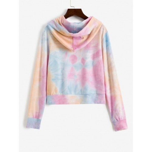 Tie Dye Loose Pullover Hoodie