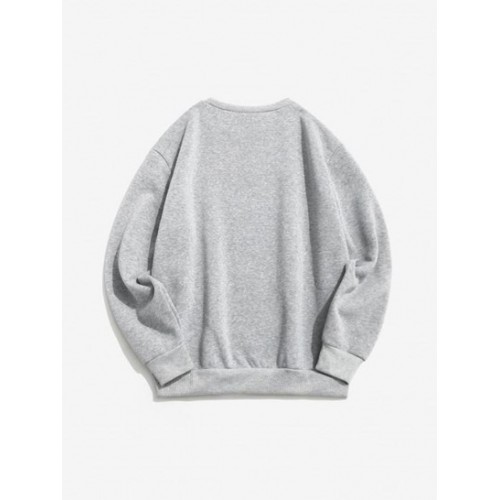 Queens 98 Print Drop Shoulder Thermal Lined Sweatshirt