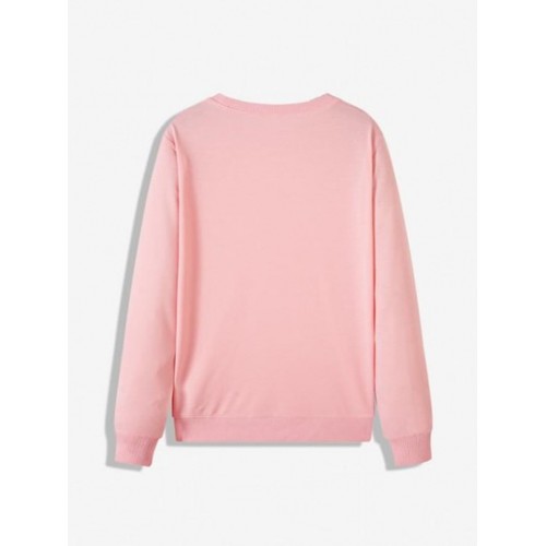 Mountain Sun Print Pullover Sweatshirt