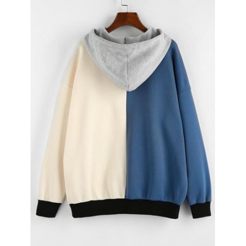 Oversized Colorblock Hoodie