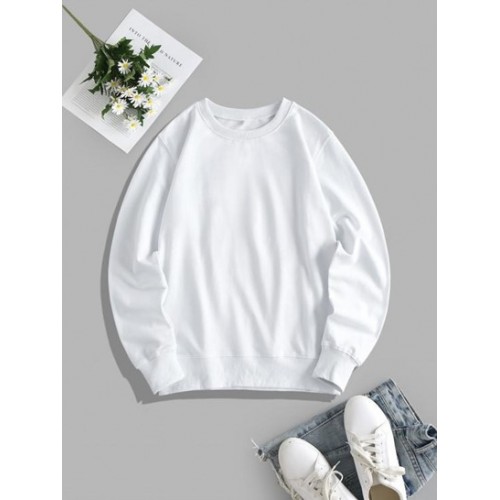 Colorful Letter Print Crew Neck Sweatshirt