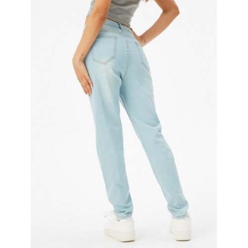 Light Wash Mid Rise Skinny Jeans