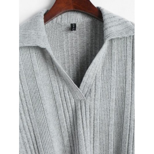 Marled Loose Polo Knitwear