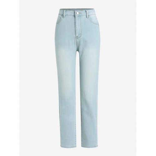 Light Wash Mid Rise Skinny Jeans