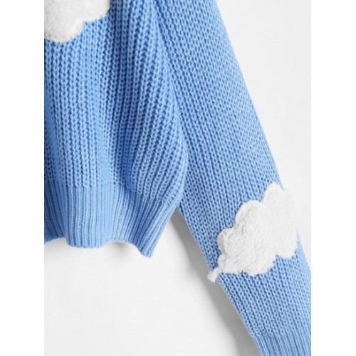 Fluffy Cloud Drop Shoulder Sweater