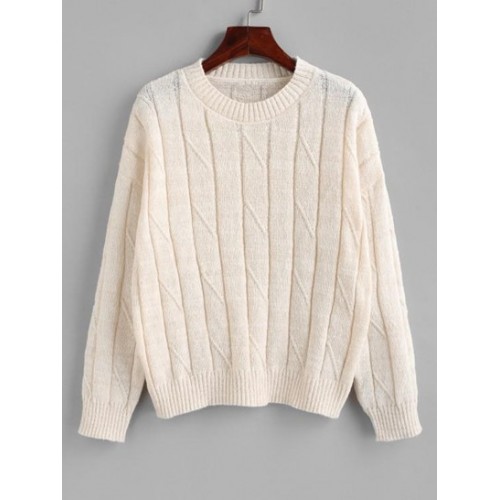 Metallic Thread Drop Shoulder Sweater