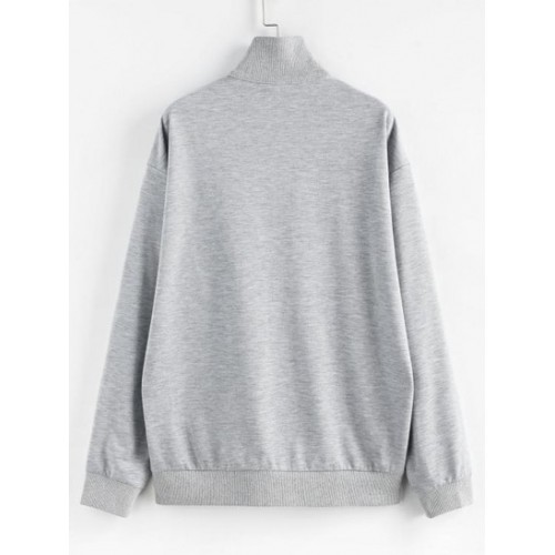Half Zip CALIFORNIA Graphic Pocket Sweatshirt
