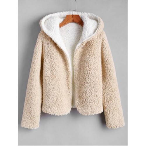 X Alexis Ricecakes Hooded Reversible Teddy Coat