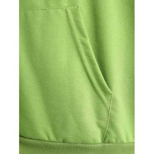 Towelling Letter Drop Shoulder Half Zip Pocket Sweatshirt