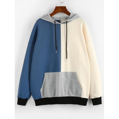 Oversized Colorblock Hoodie