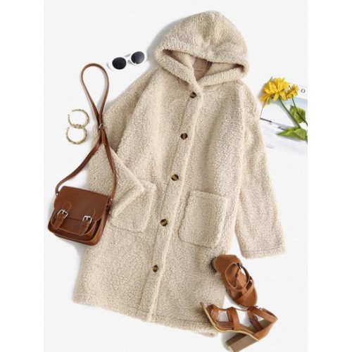 Fluffy Hooded Teddy Coat