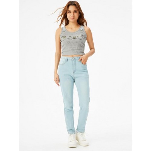 Light Wash Mid Rise Skinny Jeans